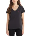 Levi's Black Cotton Women T-shirt In Caviar