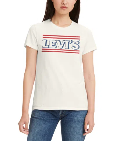 Levi's Women's Perfect Graphic Logo Cotton T-shirt In American L