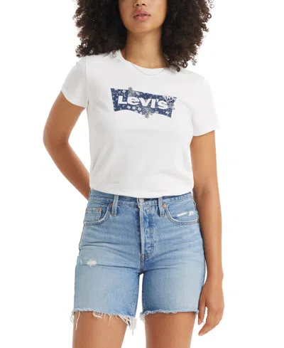 Levi's Women's Perfect Graphic Logo Cotton T-shirt In Bandana Fi