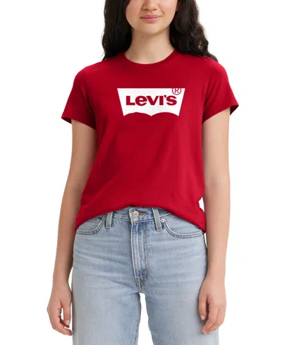 Levi's Women's Perfect Graphic Logo Cotton T-shirt In Core Bw Cr