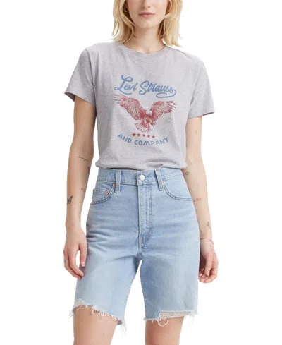 Levi's Women's Perfect Graphic Logo Cotton T-shirt In Eagle And