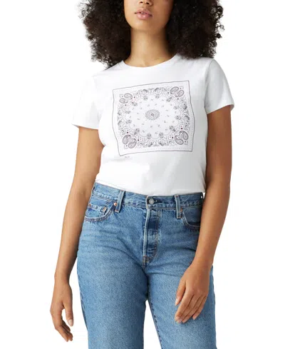 Levi's Women's Perfect Graphic Logo Cotton T-shirt In Emme Patch