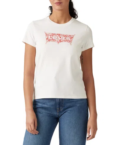 Levi's Women's Perfect Graphic Logo Cotton T-shirt In Floral Ban