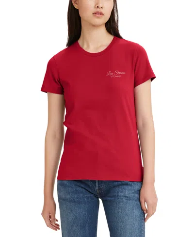 Levi's Women's Perfect Graphic Logo Cotton T-shirt In Levi Scrip