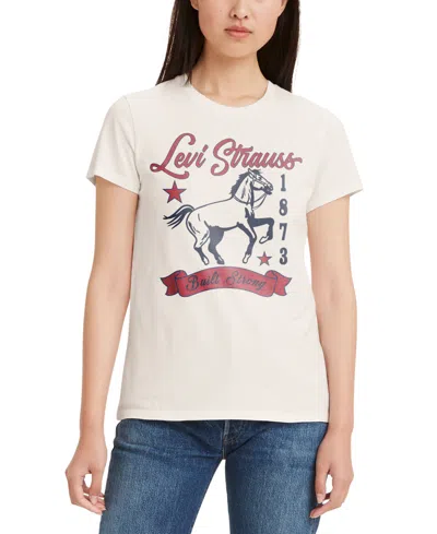 Levi's Women's Perfect Graphic Logo Cotton T-shirt In Levis Hors