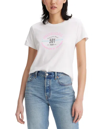 Levi's Women's Perfect Graphic Logo Cotton T-shirt In Original