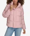Levi's Women's Quilted Hooded Puffer Jacket In Pale Mauve