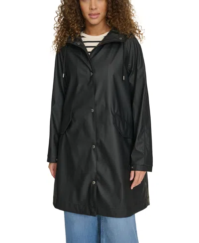 Levi's Women's Raglan Sleeve Rain Collar Jacket In Black