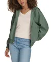 Levi's Women's Relaxed Hooded Bomber Jacket In Laurel Green