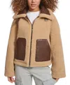 Levi's Women's Reversible Sherpa Shorty Jacket In Sesame