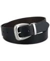 Levi's Women's Reversible Western-style Buckle Leather Belt In Black,brown