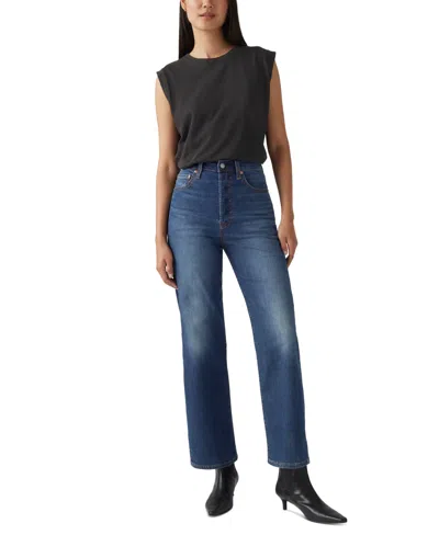 Levi's Women's Ribcage High Rise Straight Ankle Jeans In Cool Agenda