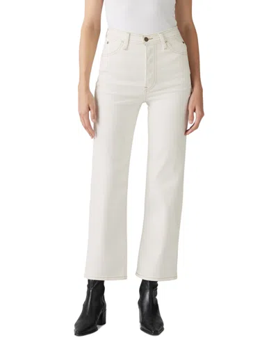 Levi's Women's Ribcage High Rise Straight Ankle Jeans In Egret