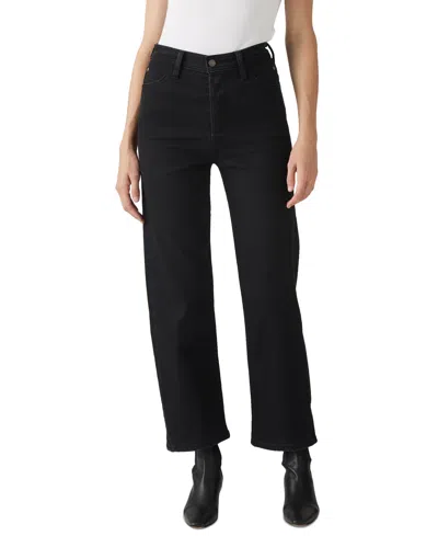 Levi's Women's Ribcage High Rise Straight Ankle Jeans In Flash Black