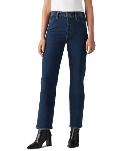 Levi's Women's Ribcage High Rise Straight Ankle Jeans In Silver Lode