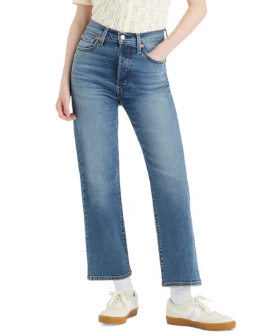 Levi's Women's Ribcage High Rise Straight Ankle Jeans In Elevated Taste