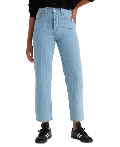 Levi's Women's Ribcage Ultra High Rise Straight Ankle Jeans In The Stripe