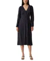 Levi's Sarina Long Sleeve Midi Dress In Marlo Dotv2 Night Sky