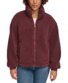 Levi's Zip Front Teddy Jacket In Chocolate