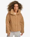 Levi's Women's Short Sherpa Teddy Jacket In Chestnut