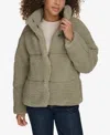 Levi's Women's Short Sherpa Teddy Jacket In Seafoam