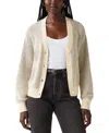 Levi's Snowflake Cardigan In Butter Cream Stripe S