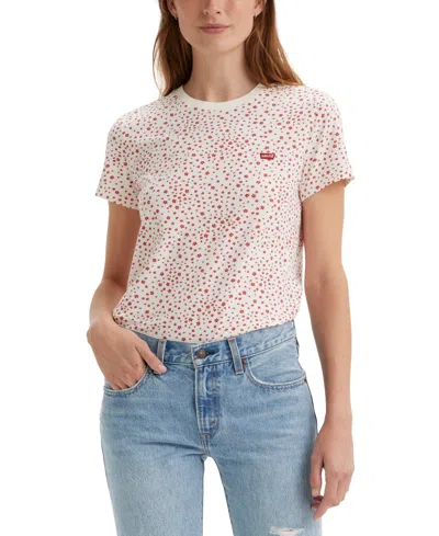 Levi's Women's The Perfect Crewneck Cotton T-shirt In Scattered