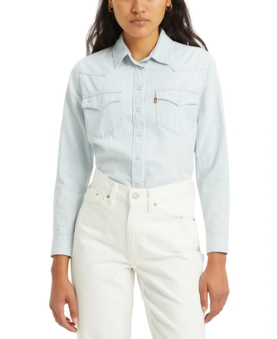 Levi's Women's The Ultimate Western Cotton Denim Shirt In Smell Ya Later