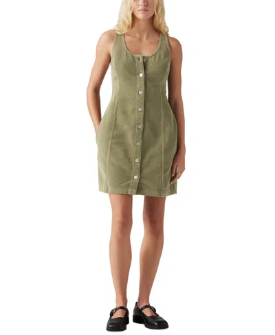 Levi's Tuli Corduroy Mini Dress In Ermine