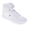 Levi's Womens Bb Hi Perf Ul Synthetic Leather Casual Lace Up Sneaker Shoe In White