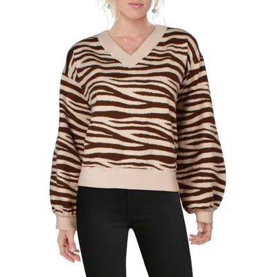 Levi's Womens Animal Print Ribbed Pullover Sweater In Multi