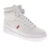 Levi's Womens Bb Hi Perf Ul Synthetic Leather Casual Lace Up Sneaker Shoe In White