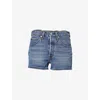 Levi's Womens Broken Midnight No Dx 501 High-rise Stretch-denim Shorts In Broken Midnight No Dx