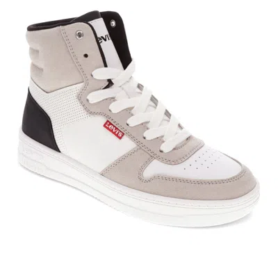 Levi's Womens Drive Hi 2 Synthetic Leather Casual Hightop Sneaker Shoe In White