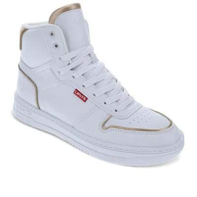 Levi's Womens Drive Hi Synthetic Leather Casual Hightop Sneaker Shoe In Multi