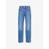 Shop Levi's Womens 501 High-rise Straight-leg Denim Jeans Erin Cant Wait
