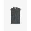 Levi's Womens Levis Isabel V-neck Knitted Vest In Charcoal Heather Grey