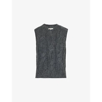 Levi's Womens Levis Isabel V-neck Knitted Vest In Charcoal Heather Grey