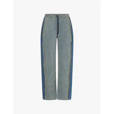 Levi's Womens Multi  X Denim Tears Straight-leg Panelled Denim Track Jeans Xl
