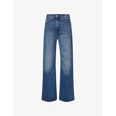 Levi's Womens Polar Perimiter Ribcage Wide-leg Denim Jeans