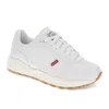 Shop Levi's Womens Skye Synthetic Leather Casual Lace Up Sneaker Shoe In White