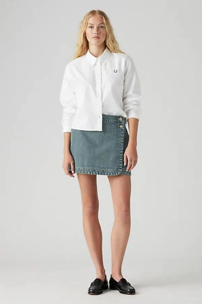 Levi's Wrap Skirt In Blue