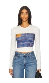Levi's X Andersson Bell Top In Denim Print