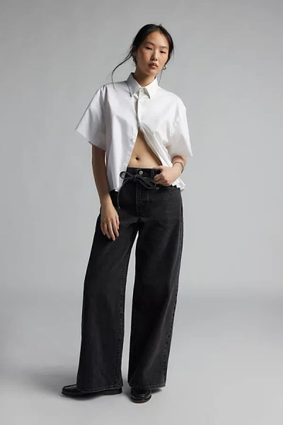 Levi's Xl Straight Tie Waist Jean In Influential Lady, Women's At Urban Outfitters In Black