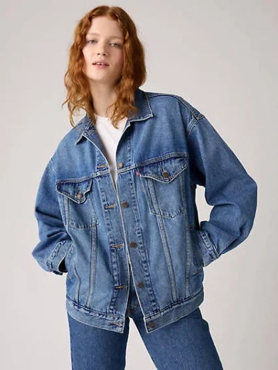 Levi's Xl Trucker Jacket In Worn In Medium Indigo