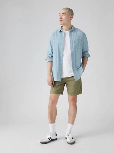 Levi's Xx Chino Authentic Relaxed 8" Lightweight Twill Men's Shorts 44x8 In Deep Lichen Green