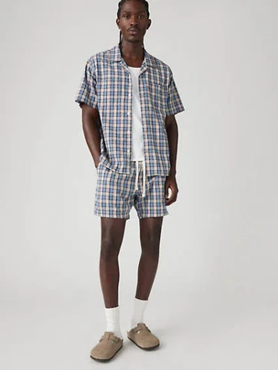 Levi's Xx Chino Bay Men's Shorts Xl In Xavier Plaid Steam Blue