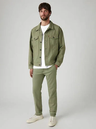 Levi's Xx Chino Standard Taper Cotton Linen Pants In Deep Lichen Green
