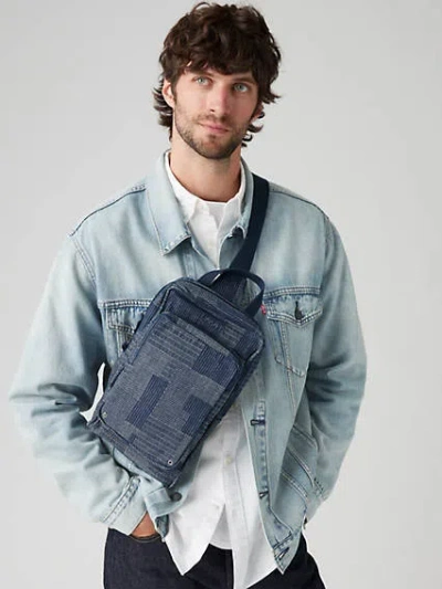 Levi's Zip Sling Bag In Blue