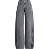Levi's Gray Baggy Dad Jeans In Satin Spats